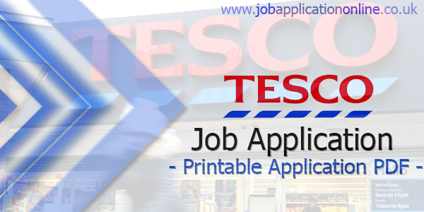 Tesco Job Application Form & PDF
